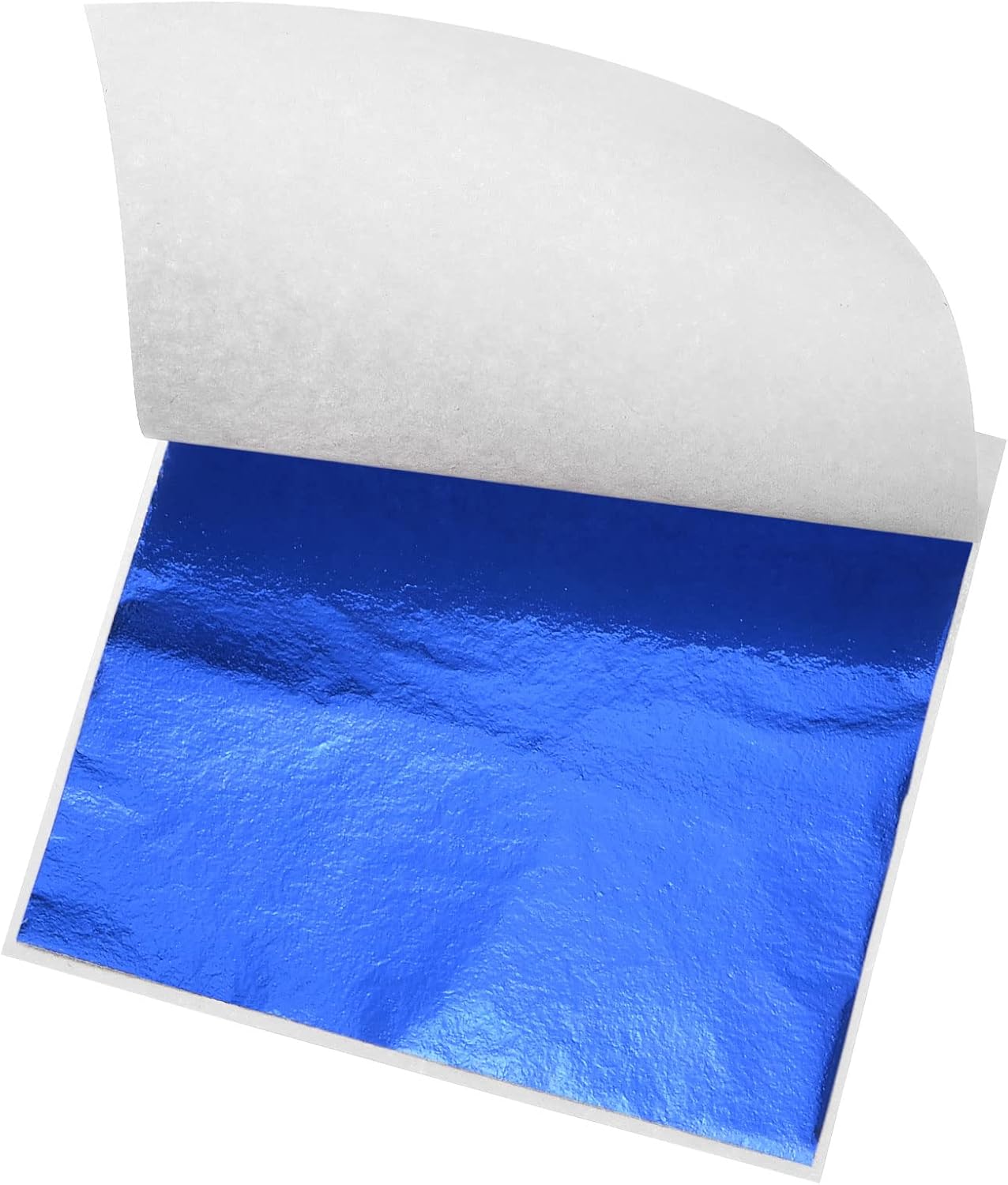 MECCANIXITY Gold Leaf Foil Sheet, Blue Leaf Papers, 3.3 x 3.1inch for Art Decoration, Sculptures, Painting, Pack of 100