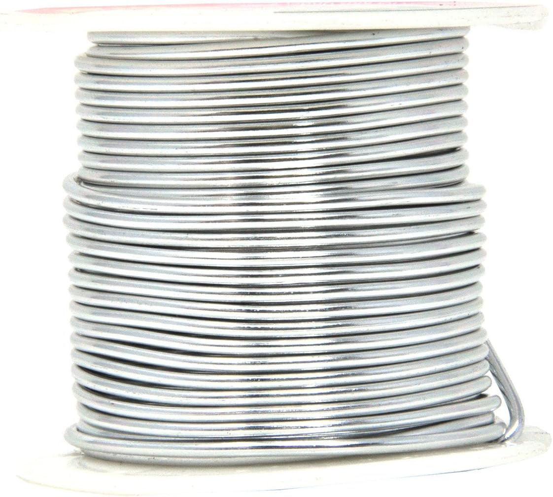 Mandala Crafts 14 Gauge Anodized Aluminum Craft Wire for Jewelry Making – 330 FT Colored Flexible Silver Copper True Blue Pink Ice Blue Green Wire - Bendable for Bonsai Armature Crafting Sculpting