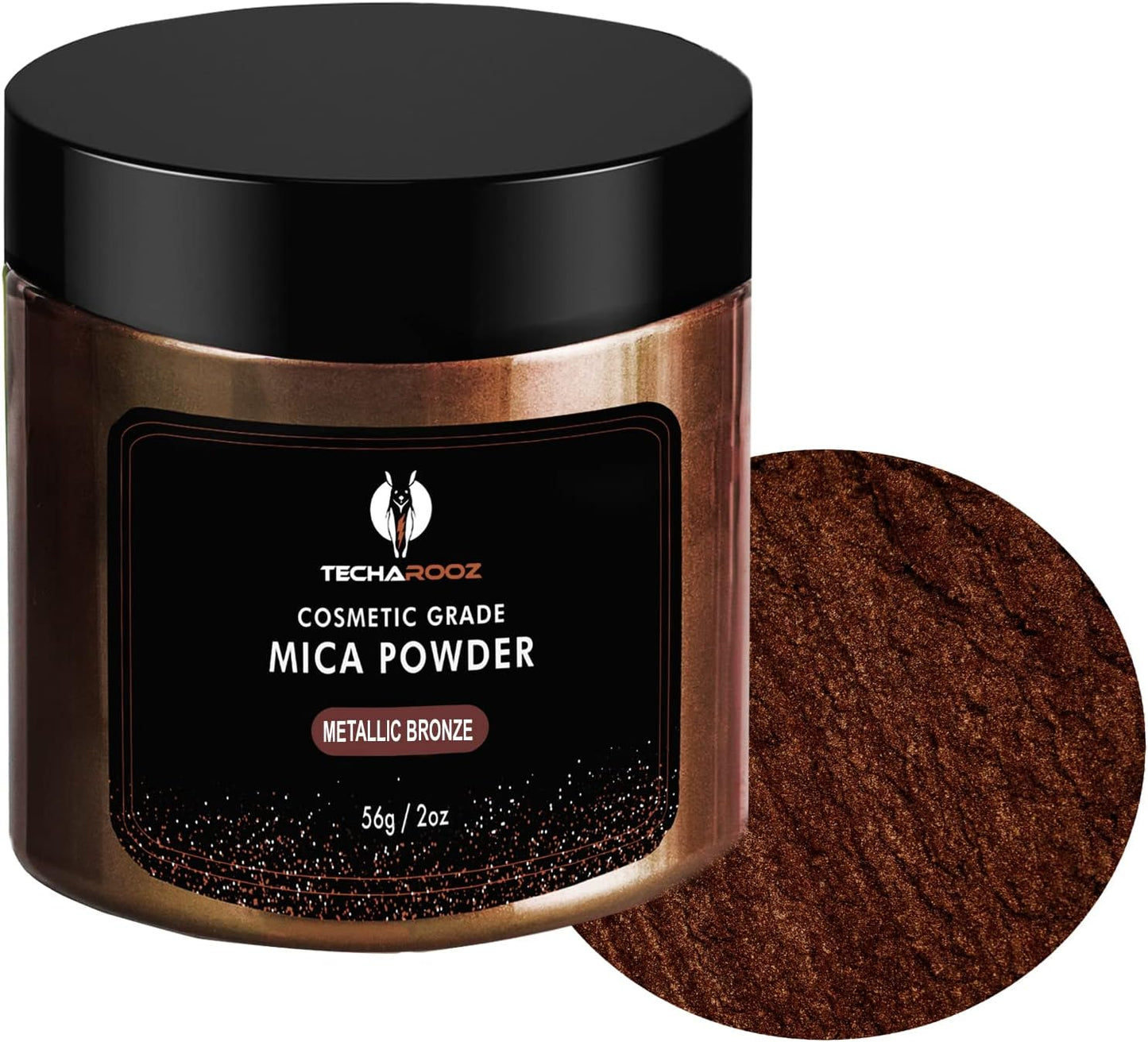 Metallic Bronze Mica Powder for Epoxy Resin 56g / 2oz. Jar - Techarooz 2 Tone Resin Dye Color Pigment Powder for Lip Gloss, Nails, Colorant for Slime Bath Bombs Soap Making & Polymer Clay