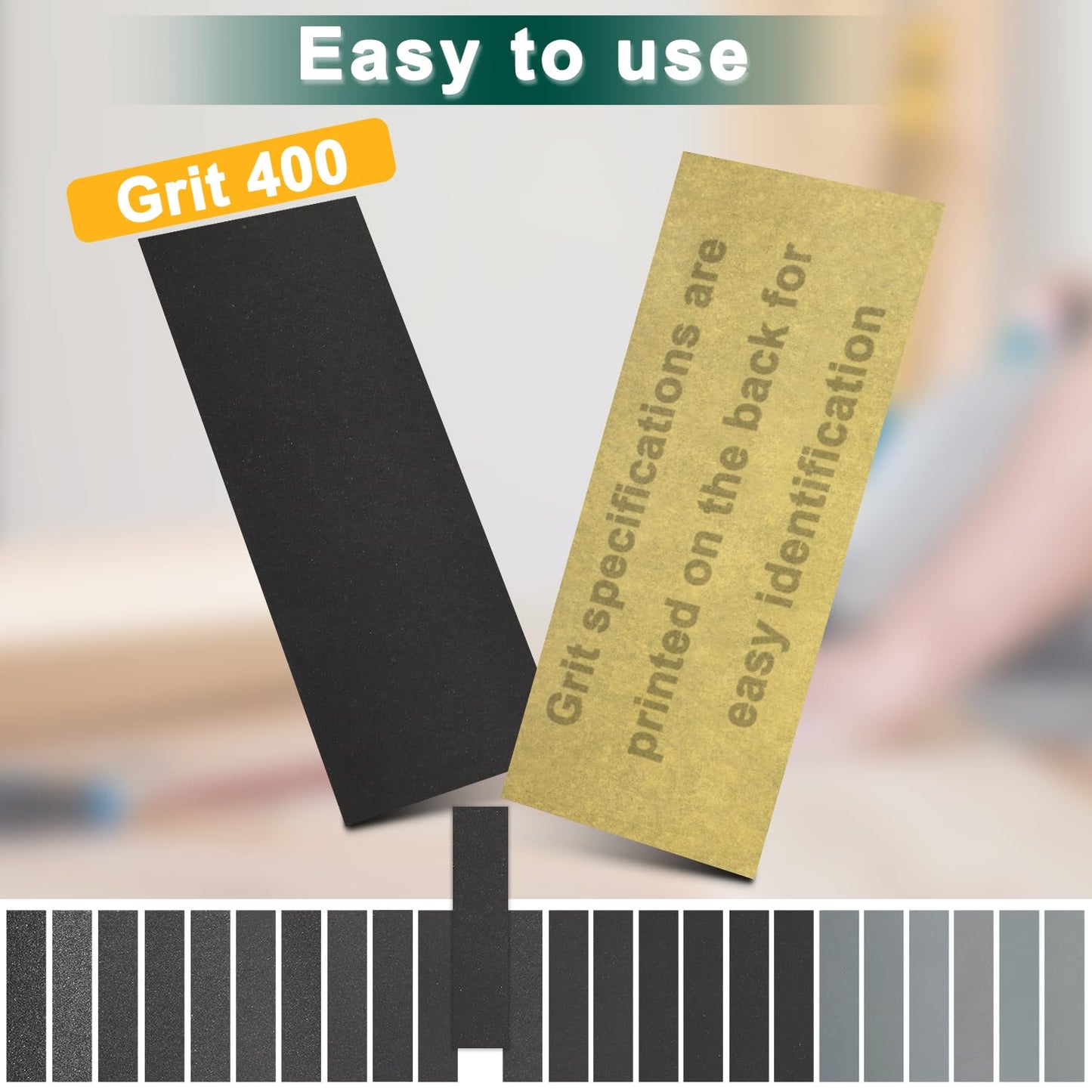 20PCS Sand Paper 400 Grit Sandpaper Sheets, 9 x 3.6 Inch Wet Dry Sandpaper Sheets, Sand Paper for Metal, Wood Furniture, Automotive and Crafts
