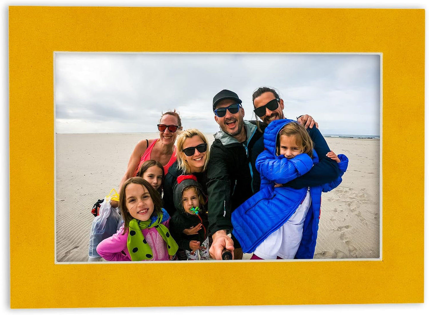 Pack of 25 Acid Free 8.5x11 Mats Bevel Cut for 7x9 Photos - Bright Yellow Precut Matboards With Backing Boards and Clear Photo Mat Bags For Pictures, Photos, Framing - 4-ply Thickness