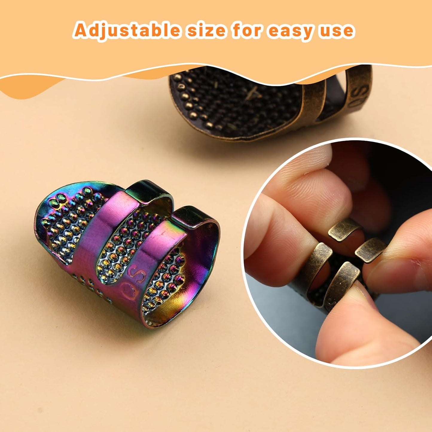 Sewing Thimble, Thimbles for Hand Sewing, Metal Thimbles for Hand Sewing, Needlework, Hand Embroidery Craft