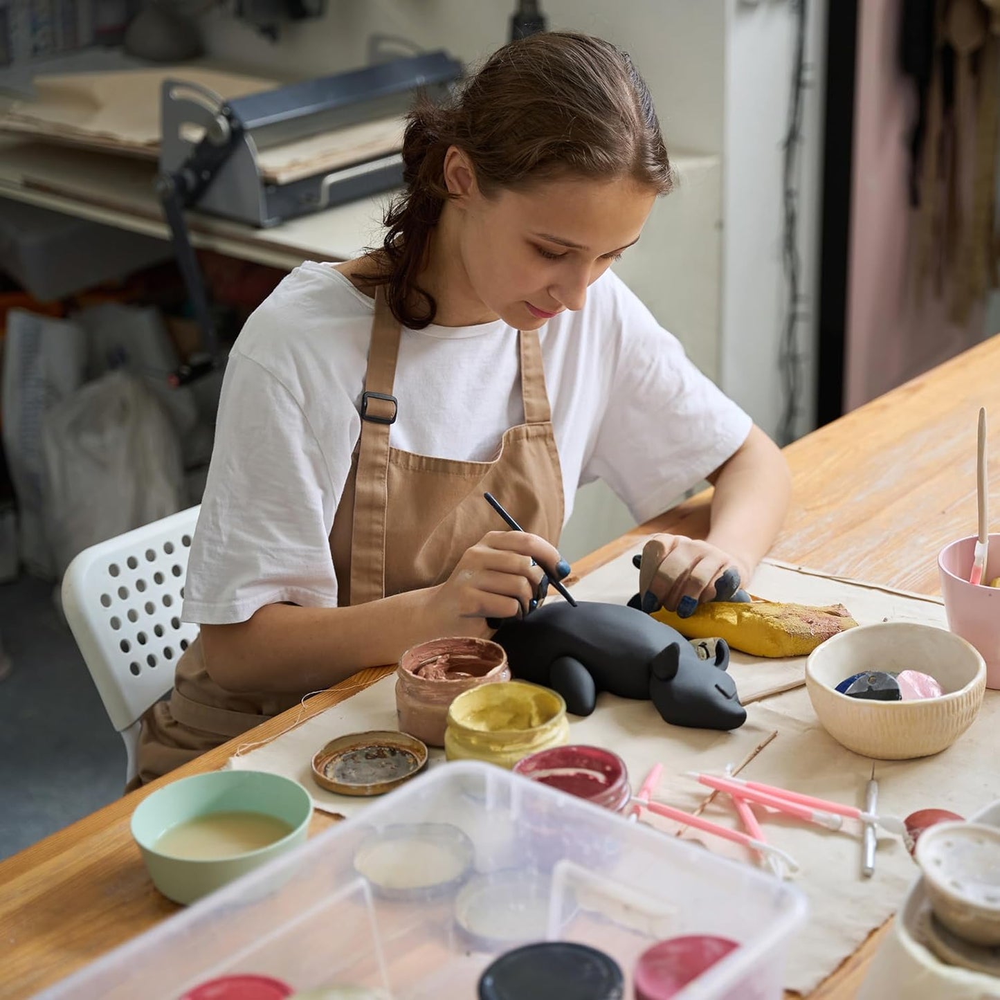 Pixiss Foam Clay (300g, Black + White)