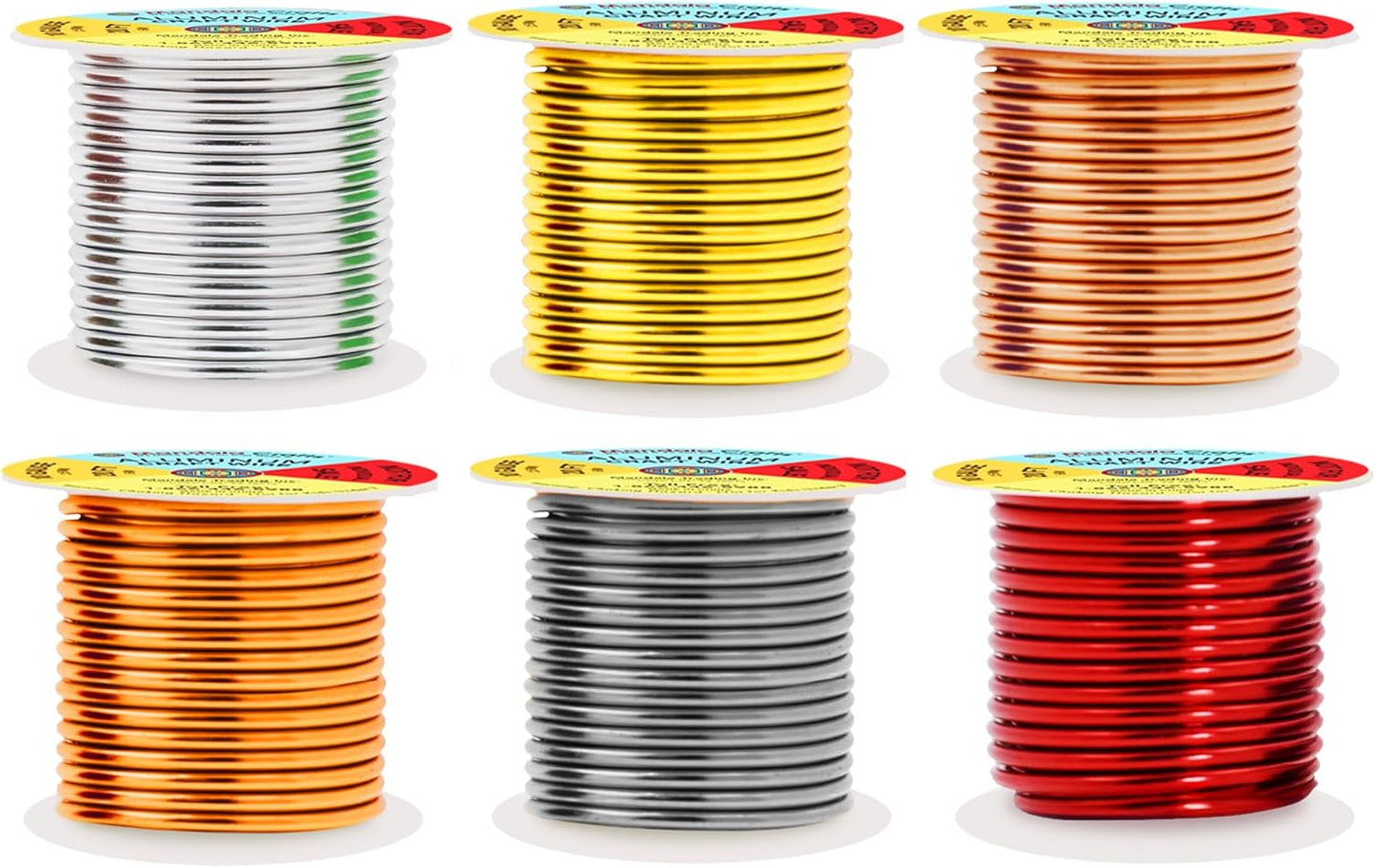Mandala Crafts 10 Gauge Anodized Aluminum Craft Wire for Jewelry Making - 120 FT Colored Flexible Silver Copper Light Gold Gray Gold Red Wire - Bendable for Bonsai Armature Crafting Sculpting