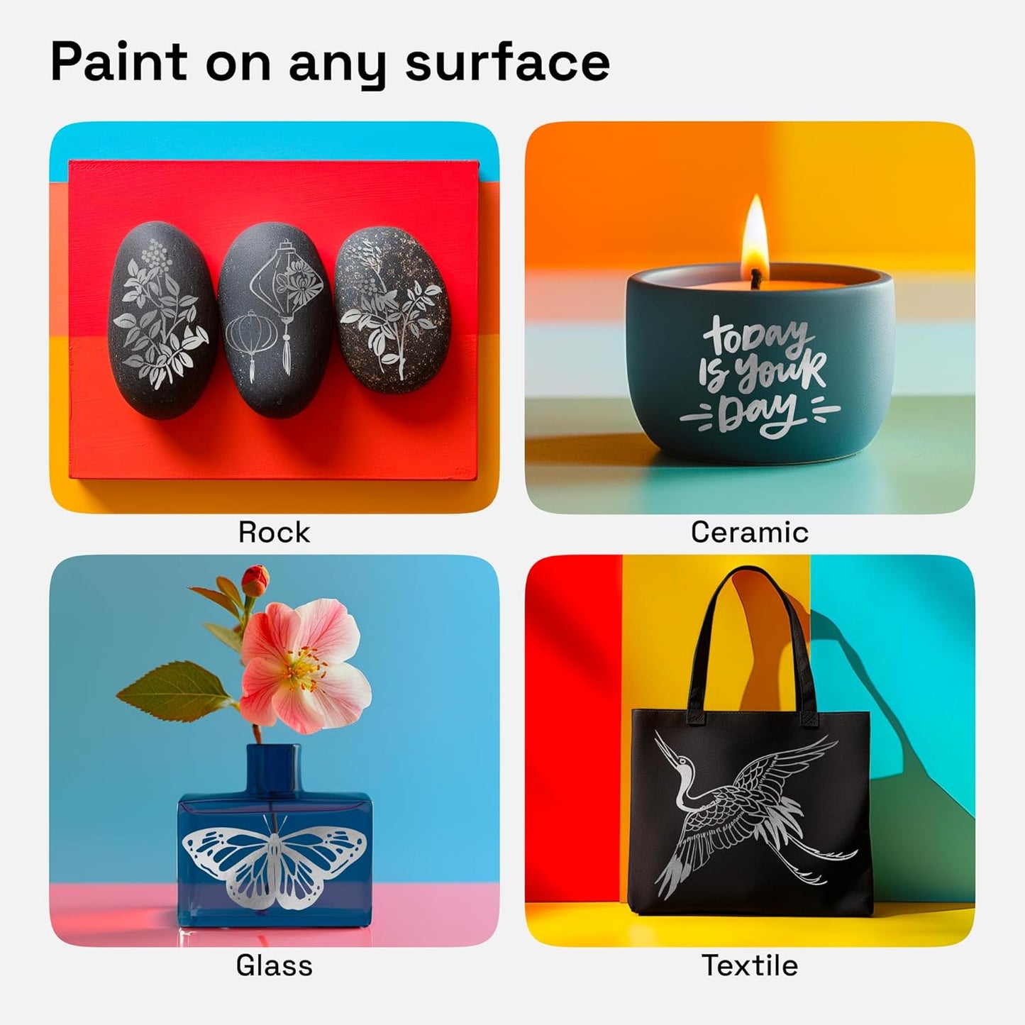 ARTISTRO 2 Silver Dual-Tip Acrylic Paint Pens - Multisurface Metallic Markers for Glass, Rock, Fabric, Wood, Plastic & More - 1 mm Fine & Brush Tips