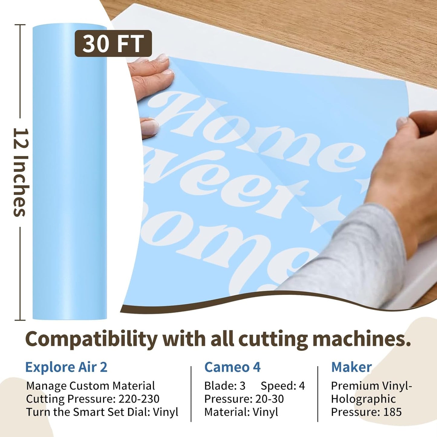 TECKWRAP Blue Stencil Vinyl - Blue Stencil Film for Craft Cutter - Removable Vinyl Stencil Paper - Easy to use, No Residue, Multi-Purpose (12” x 30FT)