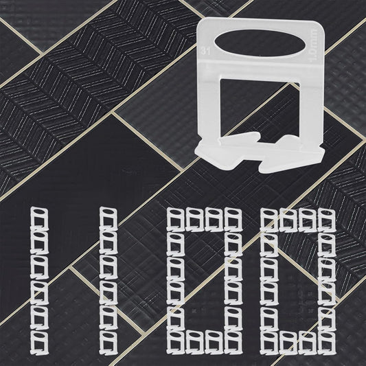 1100 Pcs Tile Leveling System Clips 1/16" (1.5mm) for Ceramic Tile and Stone Installation - DIY Tile Leveler Spacers Kit for Perfect Alignment(1100, 1/16)