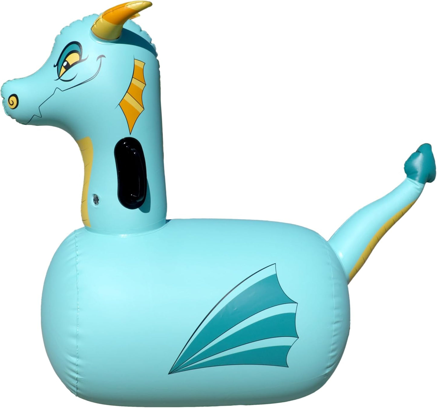 Hearthsong Hop N Go Inflatable Blue Dragon Bouncy Riding, Hopping Toys for Kids Ages 5+ - Ride On Bouncer Animal Hopper Jumping Toys for Outdoor Games (2 Pack)