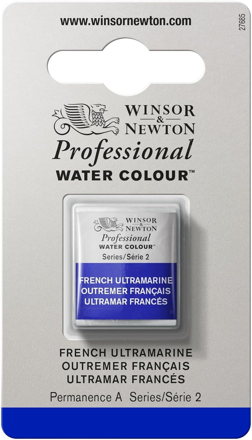 Winsor & Newton Professional Water Colour Paint, Half Pan, French Ultramarine