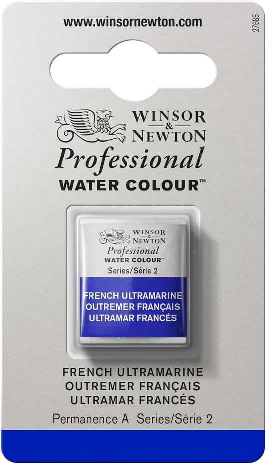 Winsor & Newton Professional Water Colour Paint, Half Pan, French Ultramarine