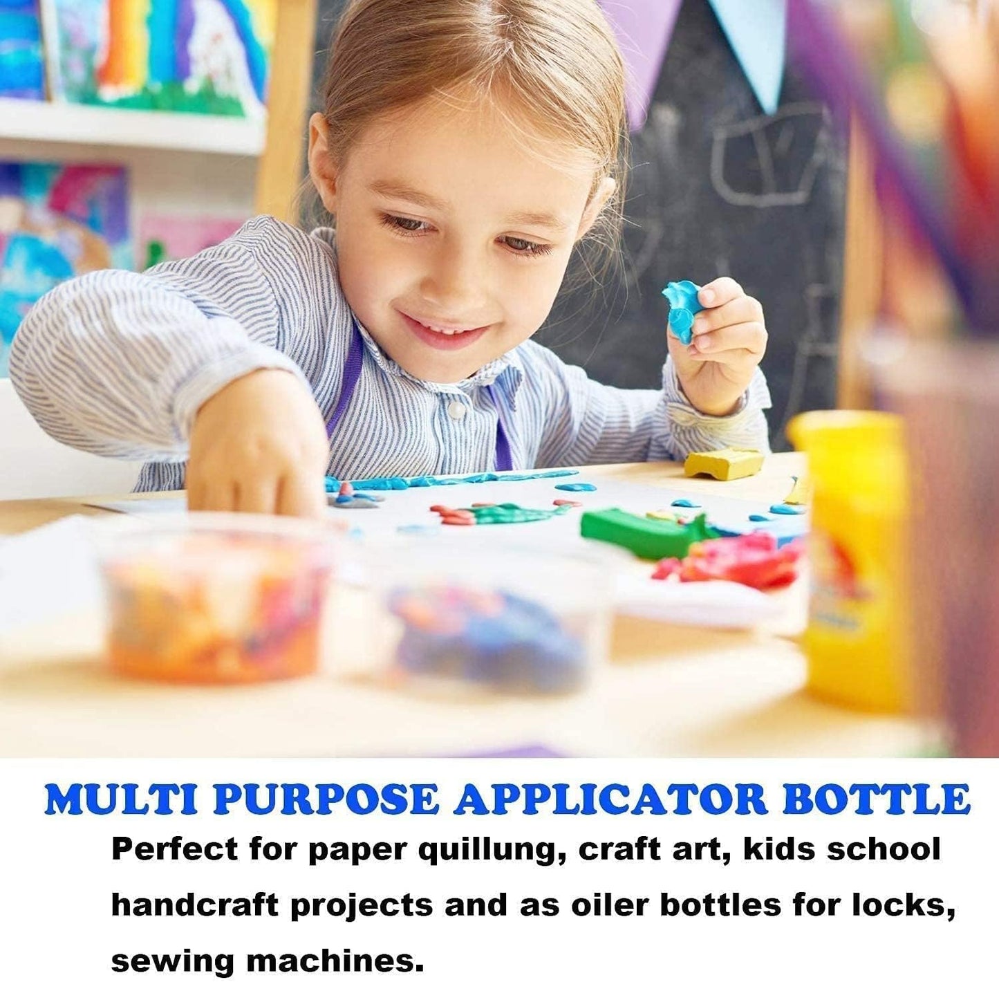 12 Pcs 4 Ounce Needle Tip Glue Bottle 120ml Plastic Dropper Bottles Multicolor Lid with 2 Pcs Mini Funnel for Small Gluing Projects, Paper Quilling DIY Craft, Acrylic Painting