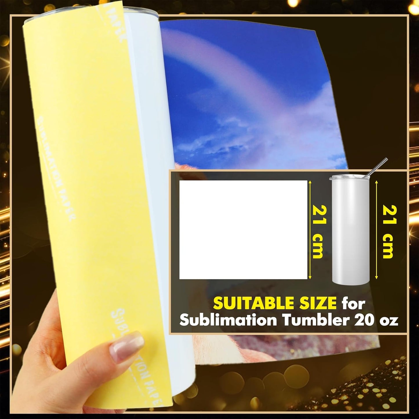 Stone City Sublimation Paper 8.3x11.7 Inch 110 Sheets 105g for Heat Transfer Light Fabric, T Shirt, Mug, Tumbler, Compatible with Inkjet Printer with Sublimation Ink