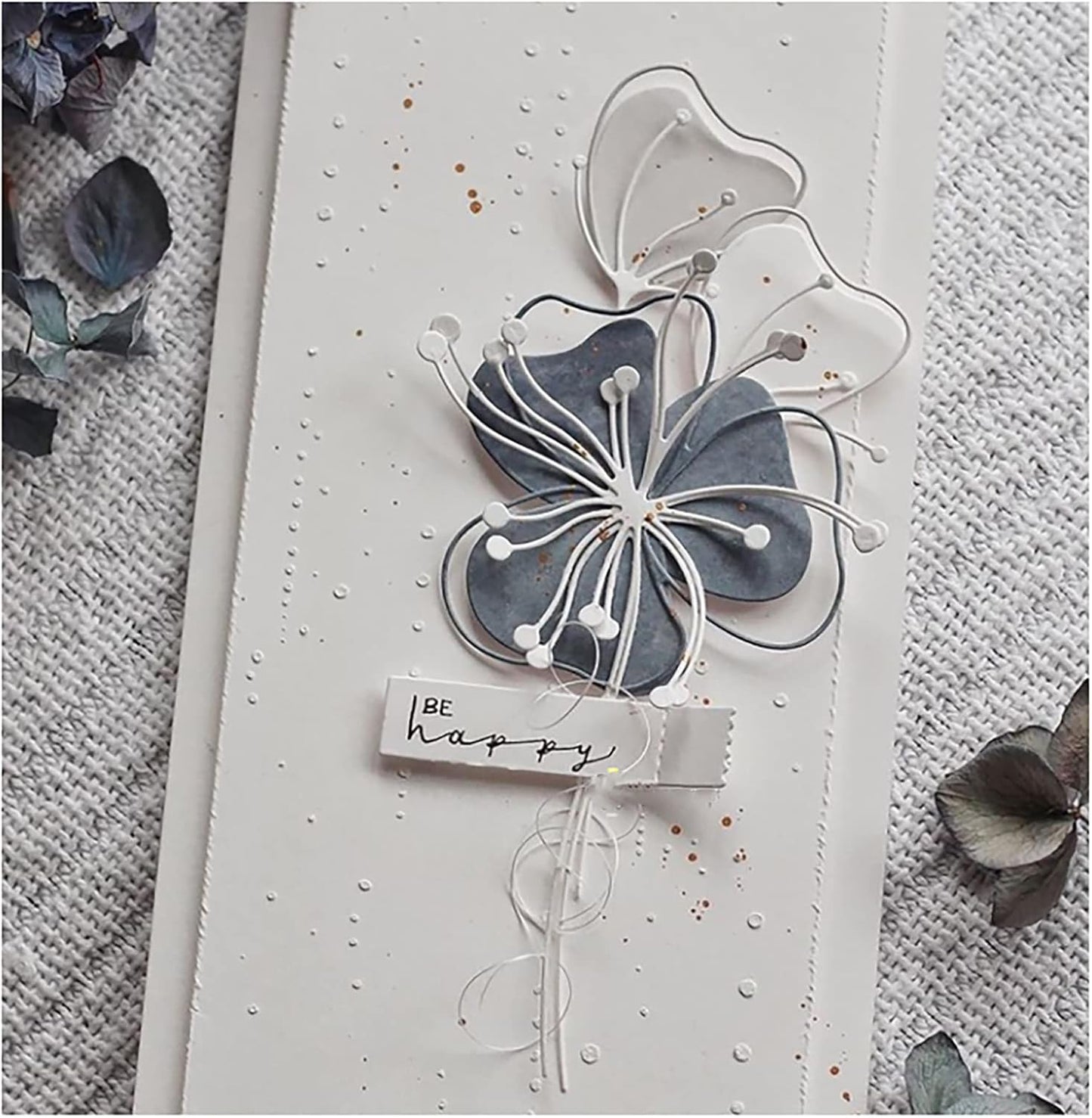 Lapoo Metal Cutting Die for Scrapbooking, 3D Backgrounds Frame New Cutting Dies DIY Album Card Making Decor Paper Craft Metal Die Cuts Party Wedding Decorations (Lotus Leaf A 4.8 x 3.6 in)