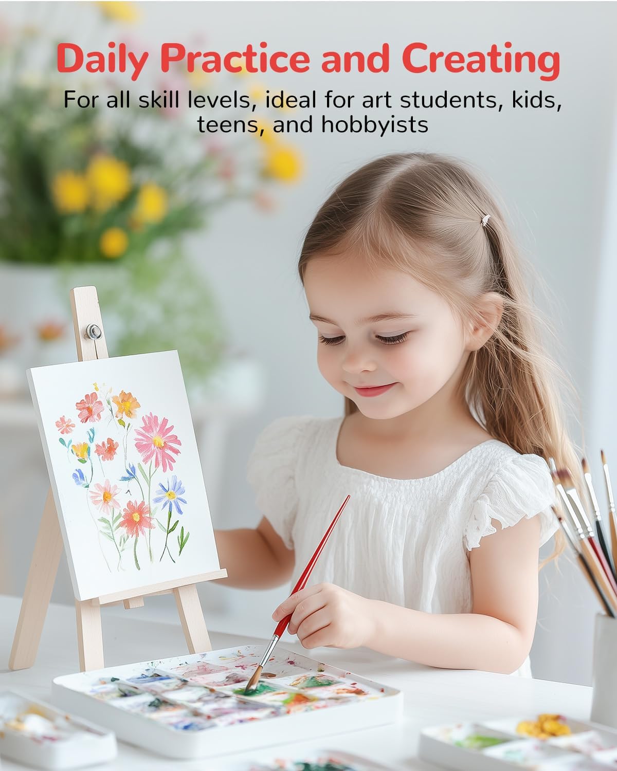 48 Pack, 5x7 Inch Small Painting Canvas Boards for Kids, 100% Cotton White Blank Canvas Panels, Art Supplies for Acrylics Oil Watercolor Tempera Paints