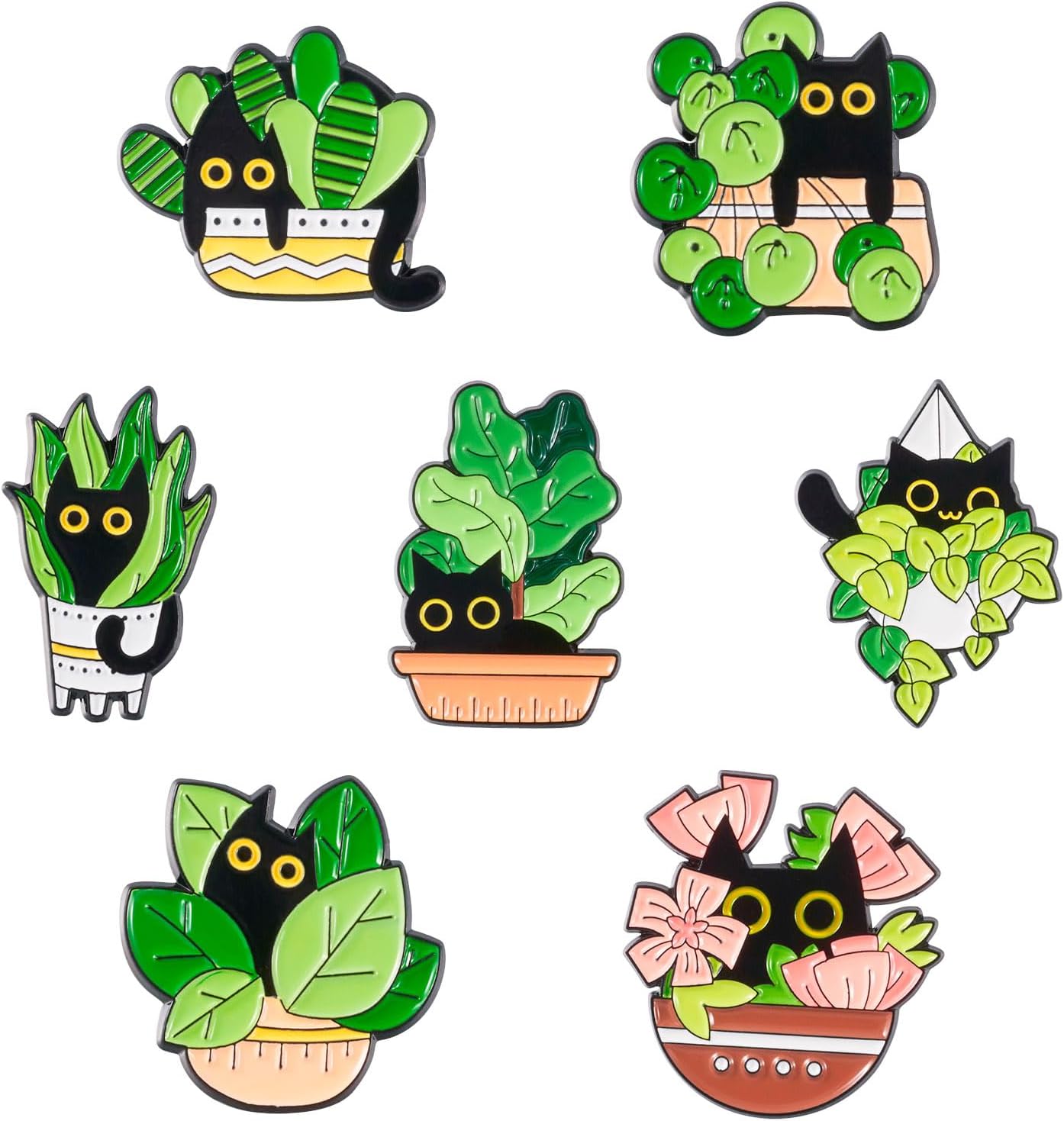 Mixed Enamel Pins for Backpacks, Beadthoven Cute Enamel Brooch Pins Set, Funny Backpack Pins, Aesthetic Lapel Badge Pins Bulk for DIY Clothes Accessories Holiday Gifts