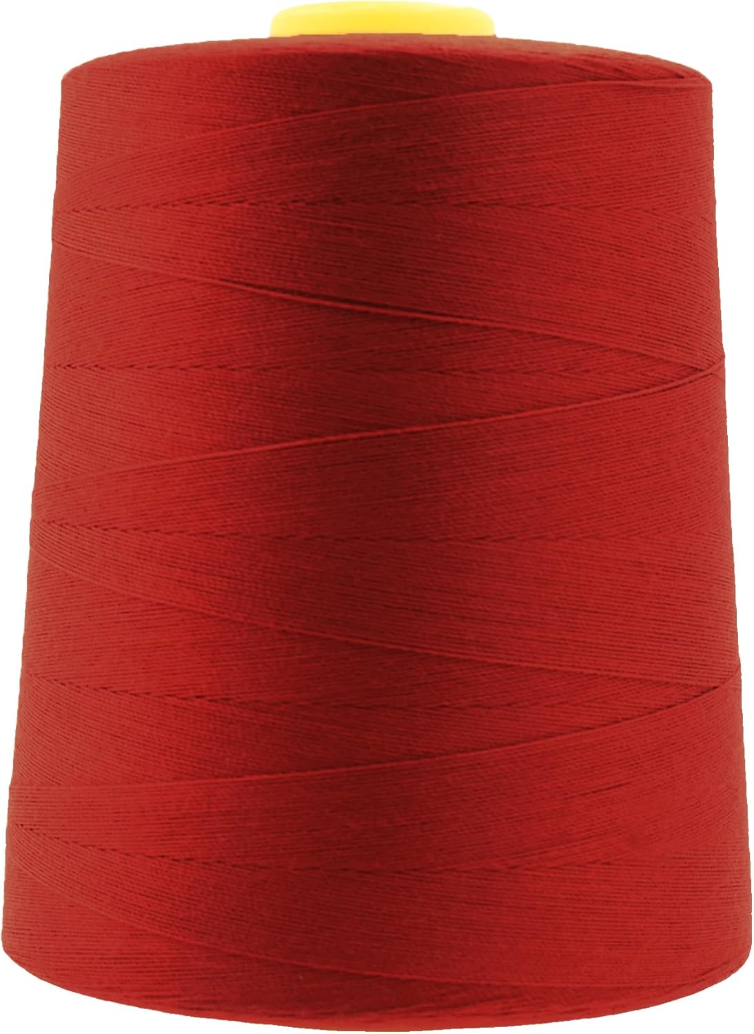 Mandala Crafts 4 Pack of Serger Threads Cones Spools - 20S/2 24000 Yards Polyester Brick Red Threads for Sergers Machine and Overlock Quilting Sewing Machine