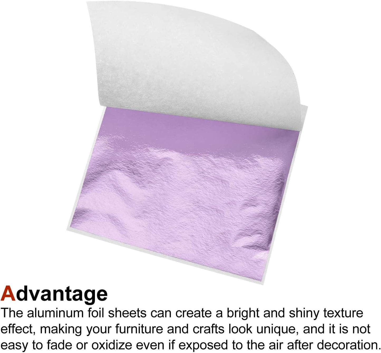 MECCANIXITY Gold Leaf Foil Sheet, Peach Purple Leaf Papers, 3.3 x 3.1inch for Art Decoration, Sculptures, Painting, Pack of 100