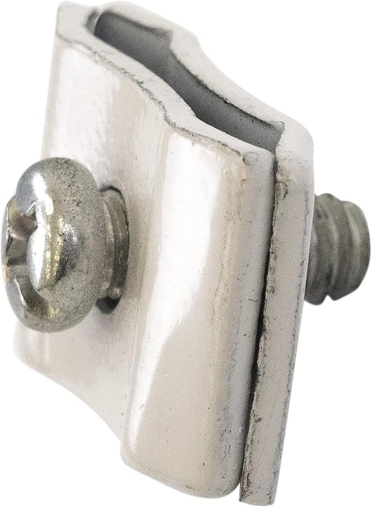 Gridwall Joining Clip Connectors for Grid Panels, Powder-Coated or Chrome Plated Steel (Quantity 20) (20, White)