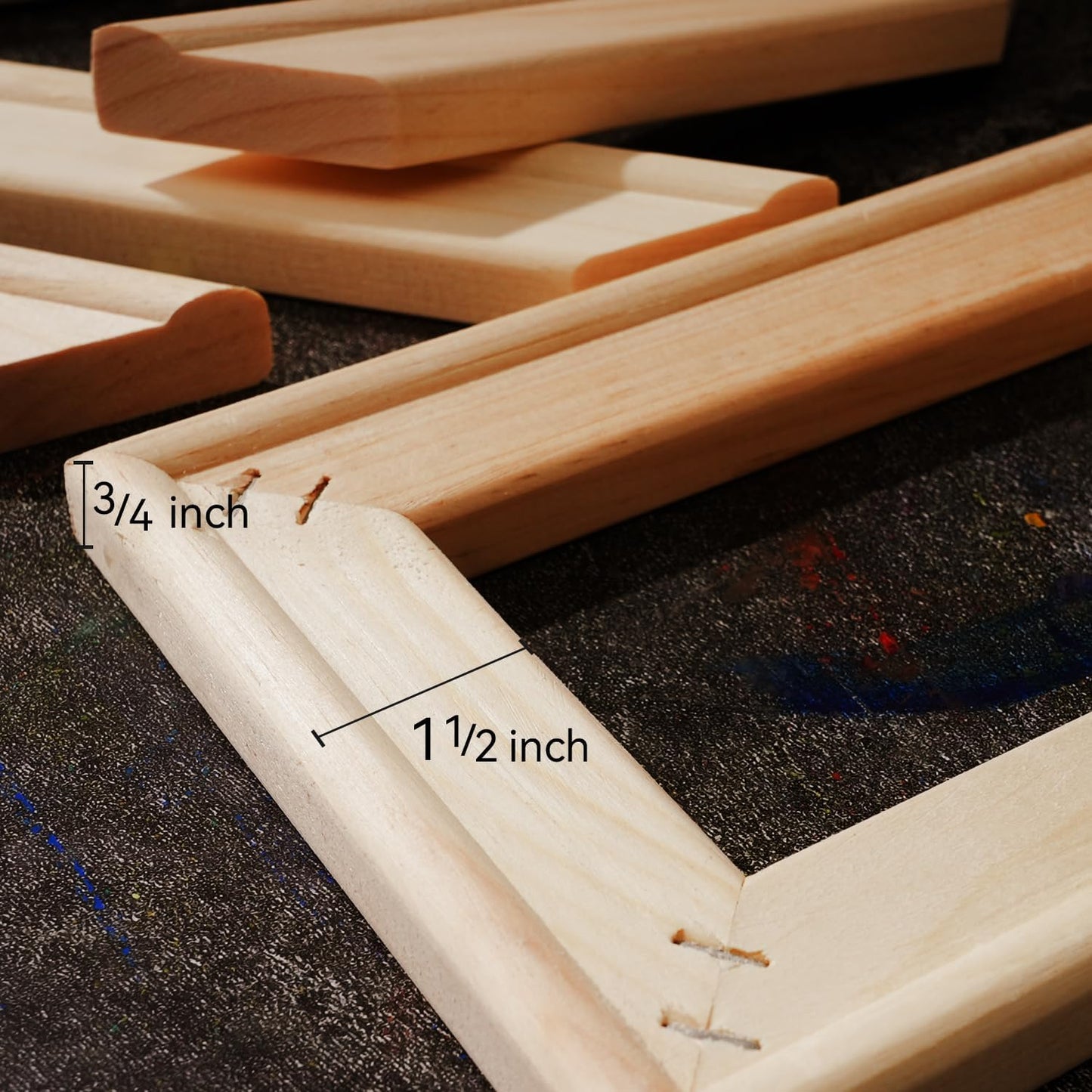 PHOENIX 6x12 Inch 6 Pack Artist Canvas - Small Rectangle Canvases for Painting - 3/4 Inch Profile, 100% Cotton 11 Oz. Gesso Primed White Blank Professional Canvas Oil & Acrylic Paints