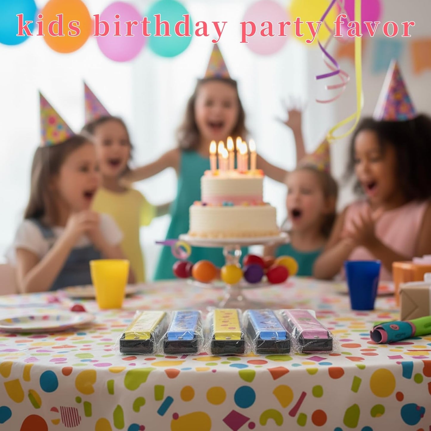 24 Pcs Kids Harmonicas Bulk - Birthday Party Favors Return Gifts for Kids 4-8 8-12 Year Old Boys Girls | Goodie Bags Stuffers for Toddlers, Music Toys & Gift Bag Fillers