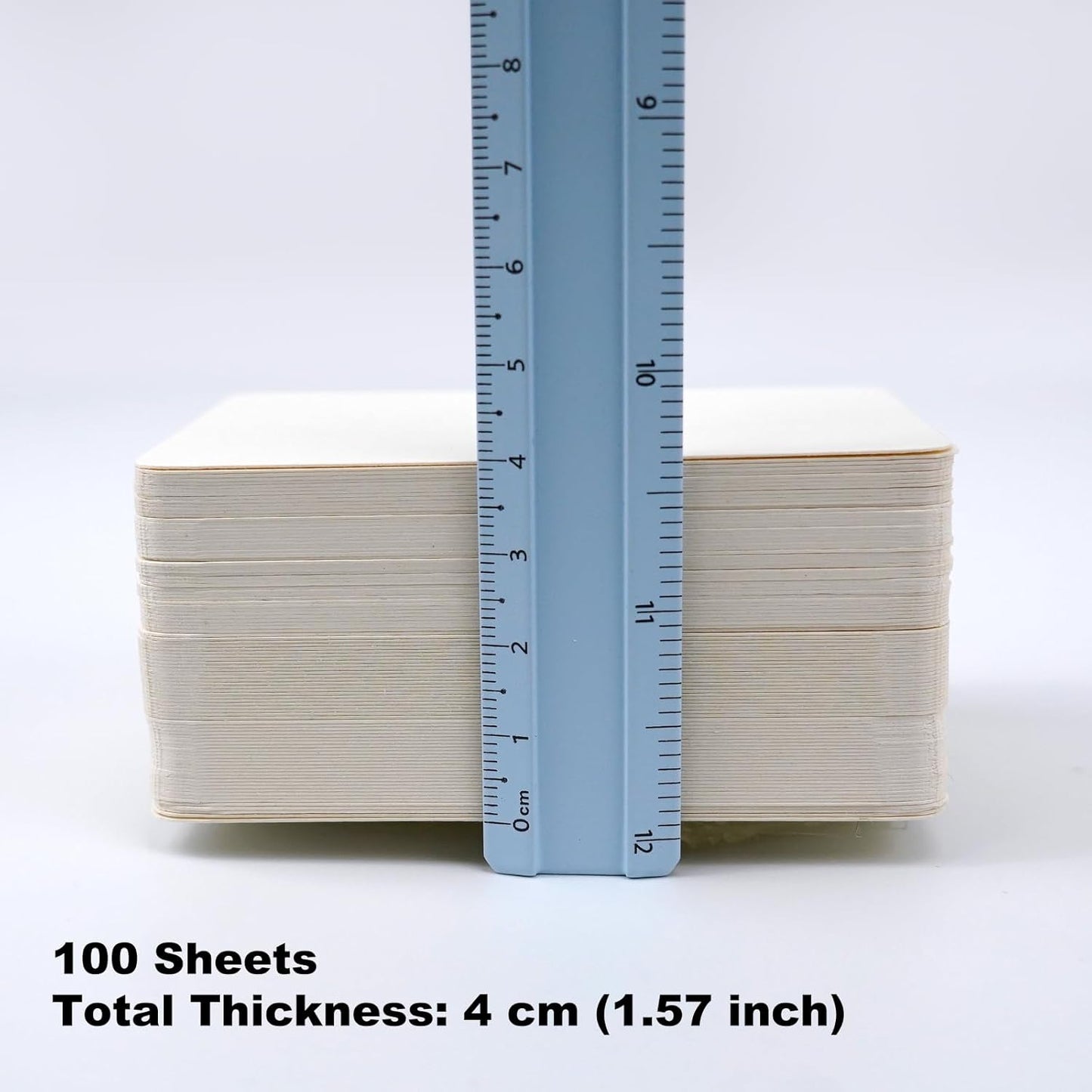 Moriquill 100 Sheets Watercolor Paper ATC Cards – 300gsm Cold Press, 2.5"x3.5", Acid-Free, Rounded Corners, Textured Surface for Painting, Scrapbooking, Journaling & Artist Trading