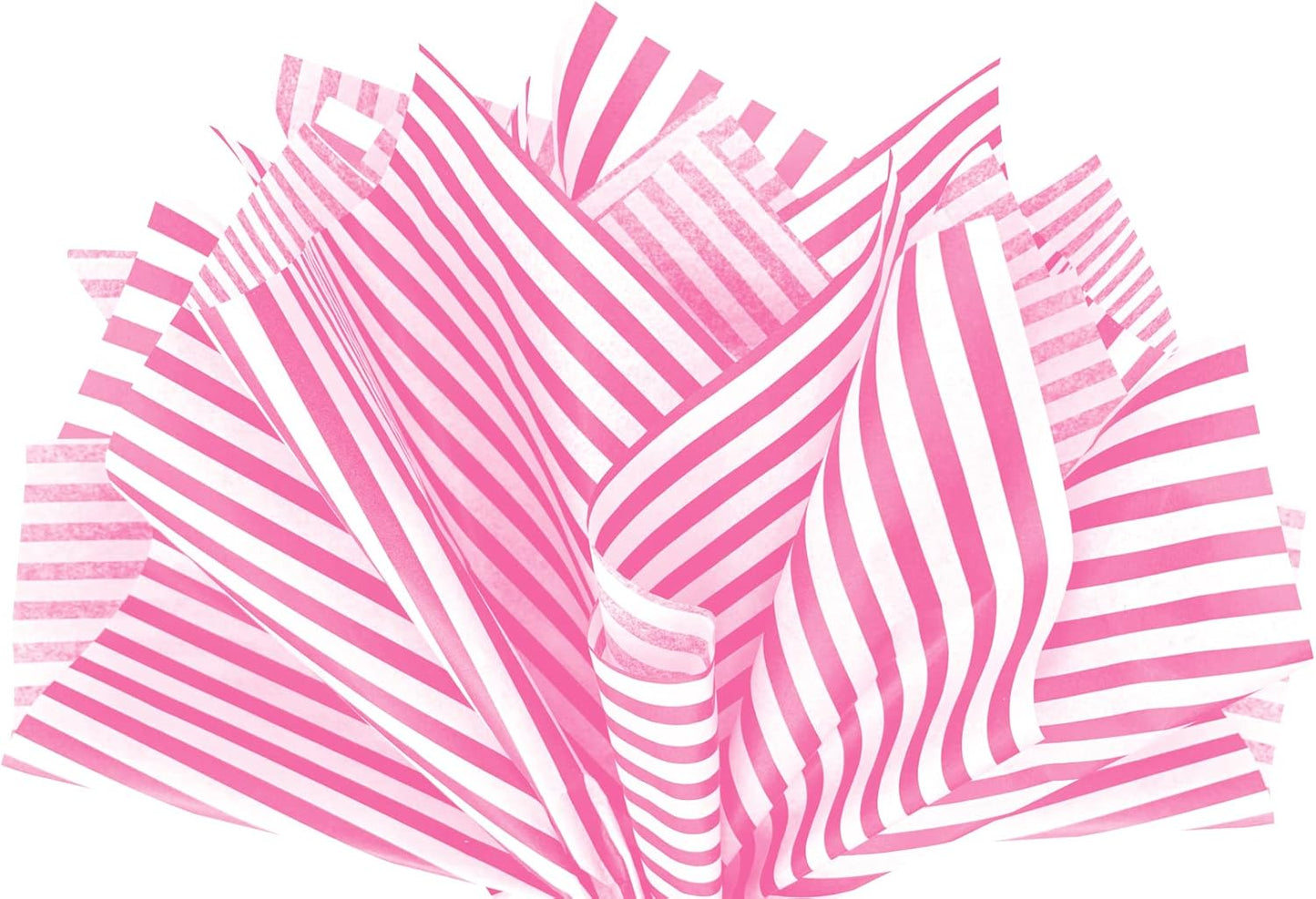 Flexicore Packaging Hot Pink Pin Stripe Print Gift Wrap Tissue Paper Size: 15 Inch X 20 Inch | Count: 10 Sheets | Color: Hot Pink Pin Stripe
