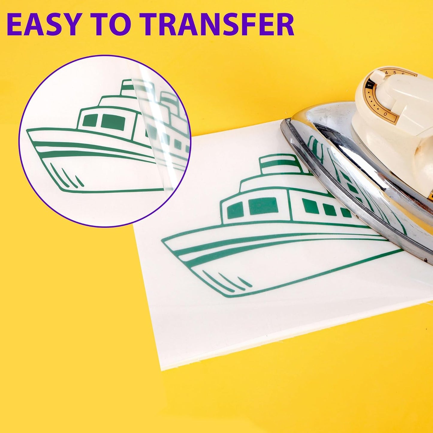 RENLITONG Green Iron on Vinyl 12Inch by 50ft Roll HTV Heat Transfer Vinyl for T-Shirt HTV Rolls for All Cutter Machine - Easy to Cut & Weed for Heat Transfer Design