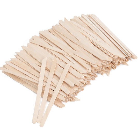 1000Pcs Wooden Wax Sticks Small Waxing Applicator Sticks Wax Spatulas Wood Craft Sticks for Hair Removal and Smooth Skin - Slanted & Round