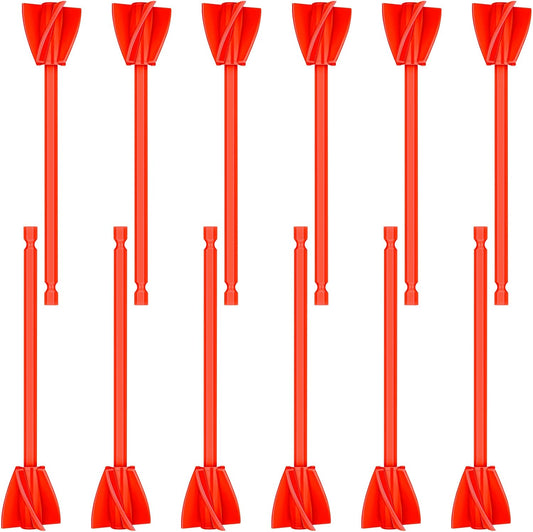 12 Pieces Paint Mixer Drill Attachment,Helix Paint Mixer Resin Drill Mixer Paint Stirrers Drill Attachment for 1 Gallon of Paint Epoxy Resin Silicone Jewelry Casting Molds (Red)