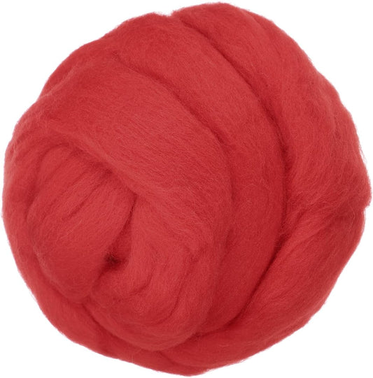 PATIKIL Wool Roving Yarn, 250G/8.8OZ Felting Wool Pure Roving Yarn, Red