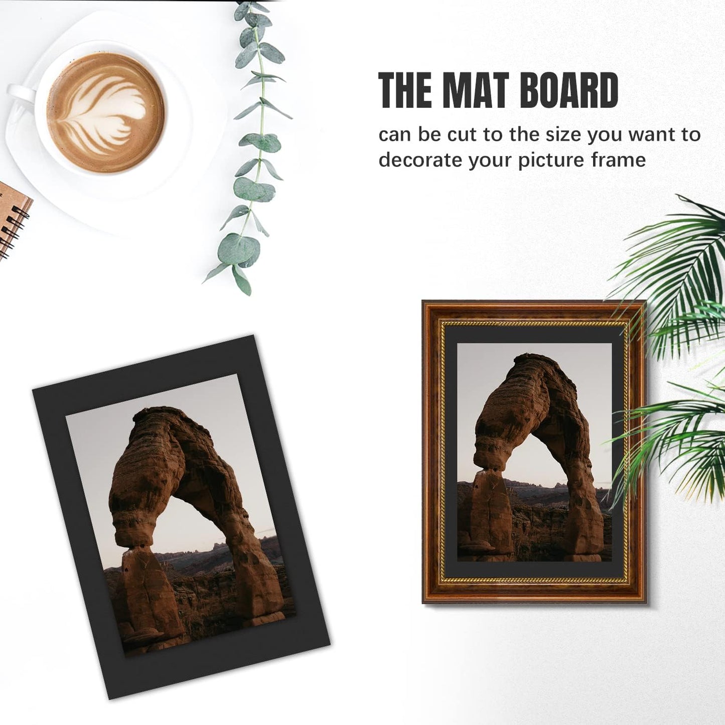 AUEAR, 15 Pack 11x14 Uncut Matte Boards Black Photo Mat Board Great for Picture Framing, Print, Artwork
