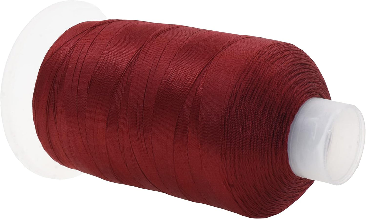 Mandala Crafts Maroon Purple Orange Hot Pink Heavy Duty Thread - 6000 Yds Tex 90 Thread - Bonded Polyester Thread Outdoor Marine Upholstery Threads