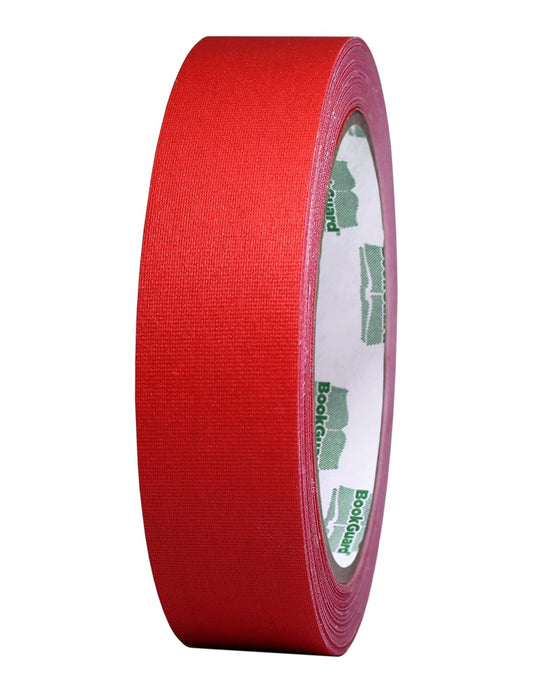 BookGuard 1 Inch Premium Bookbinding Repair Cloth Tape, 15 Yard Roll, Red