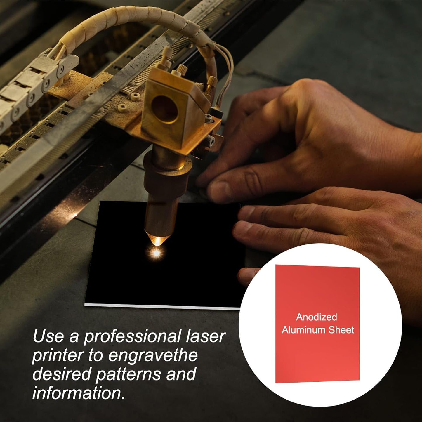 PATIKIL 3.3x2.1x1/32inch Anodized Aluminum Sheet, 5Pcs Metal Rectangle Aluminum Plate 0.8mm Thick Engraving Blanks for Laser Engraving DIY Decorative Crafting Home Decoration, Red