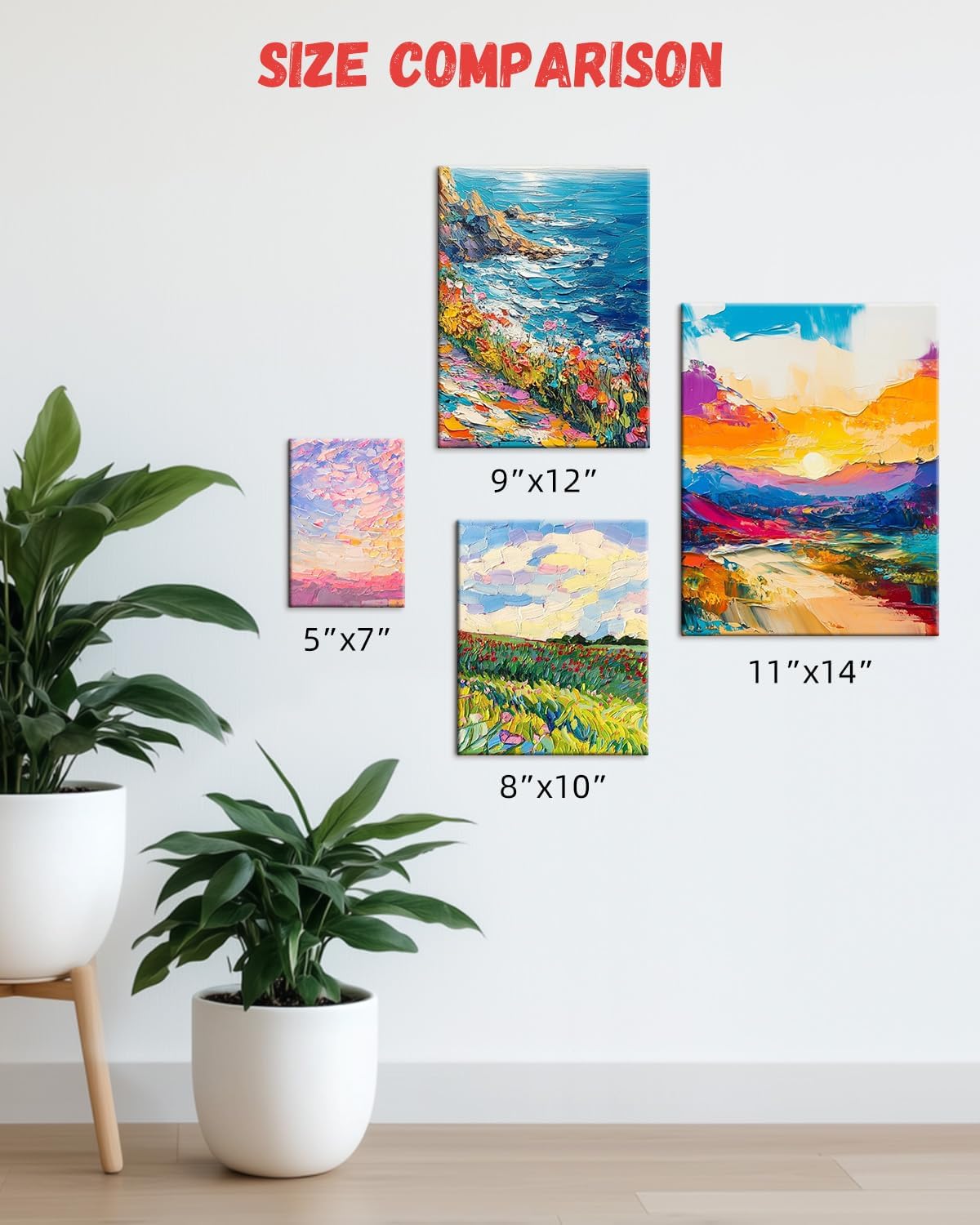 Simetufy 5x7 Inch 96 Pack Small Painting Canvas Boards Mini Blank Canvas Panels, Primed Acid Free for Oil Paint,Watercolor,Acrylic Paint