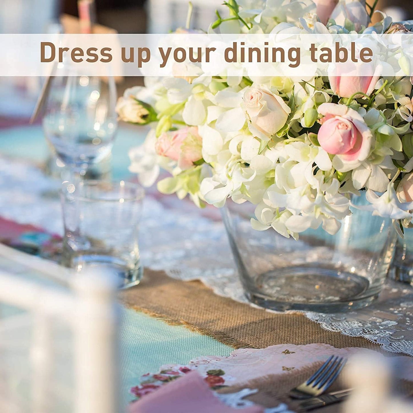 20 Yard 2 Inches Burlap Ribbon Wide Jute Ribbon Natural Burlap Fabric Roll Wired Edge for Wreaths, Christmas Tree Decoration, Big Bow Crafts, Gift Wrapping, Wedding