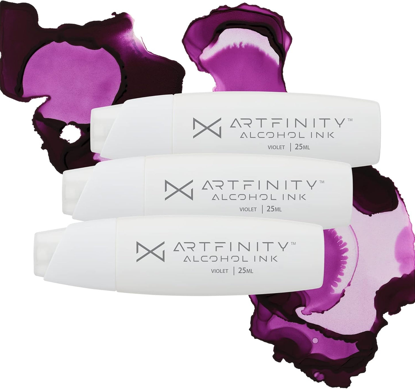 Alcohol Inks 3 Pack - Vibrant, Professional, Dye-Based Alcohol Inks for Artfinity Alcohol Markers, Artists, Drawing, & More! - Violet V5-7