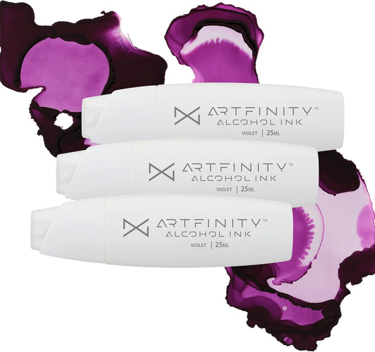 Alcohol Inks 3 Pack - Vibrant, Professional, Dye-Based Alcohol Inks for Artfinity Alcohol Markers, Artists, Drawing, & More! - Violet V5-7
