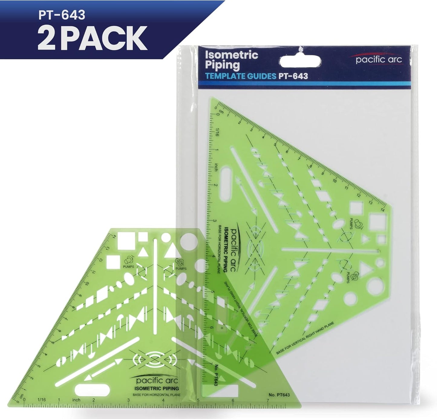 2 Pack - Pacific Arc Professional Plumbing Elevation Template Guide