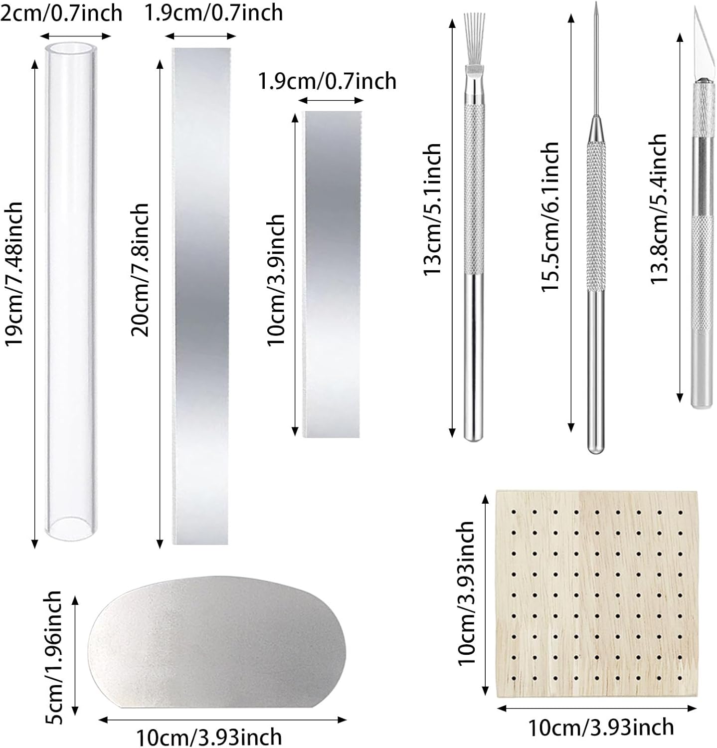 Yayatty Polymer Clay Tools, Acrylic Clay Roller, Acrylic Sheet, Rotary Cutting Mat, Round Polymer Clay Cutters with Clay Slicer Blade for Pottery and Sculpture, 42 PCS