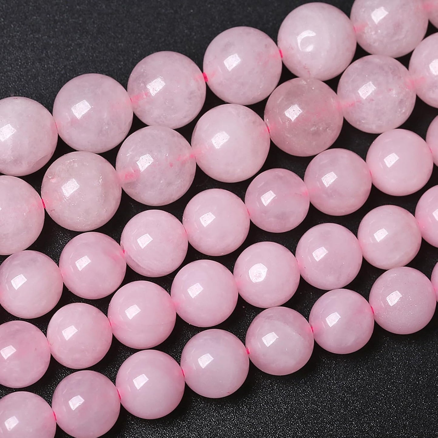 180pcs 4MM Natural Rose Quartz Stone Energy Healing Beads Round Loose Beads for Jewelry Making Bracelet Necklaces 2 Strands 32"