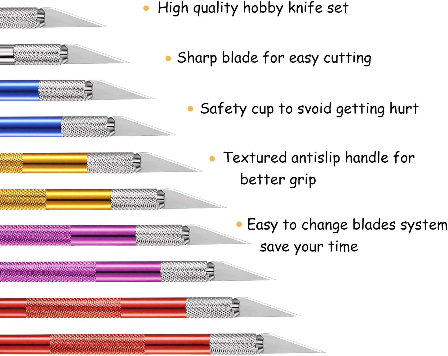 15 Pack Exacto Knife Set, Hobby Knife, Back to School Supplies Craft Knifes Kit for Art, Carving, DIY, Scrapbooking, Art, Cutting, Stencil(Muliticolor)