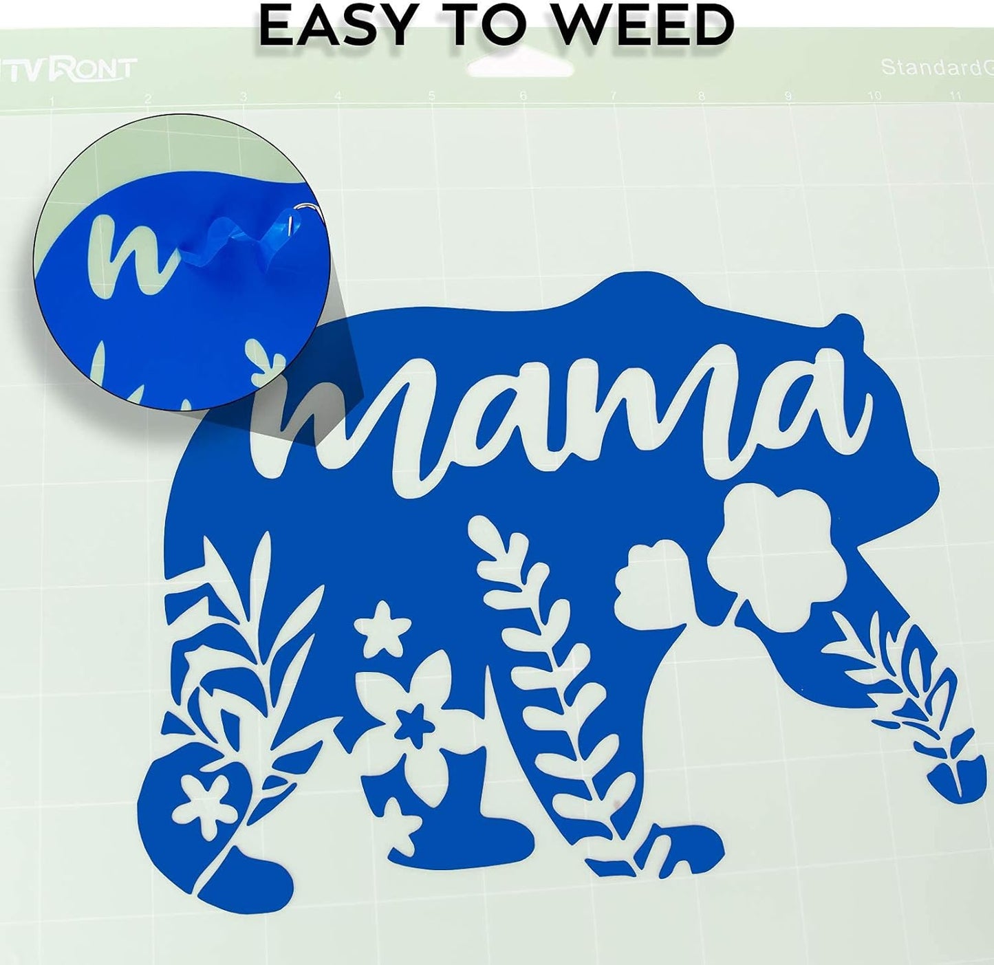 HTVRONT Blue Permanent Vinyl - 12 Pack for Cutting Machine - 10 Sheets 12" x 12"& 2 Transfer Tape Sheets for Party Decoration, Sticker, Craft Cutter, Car Decal (Glossy)