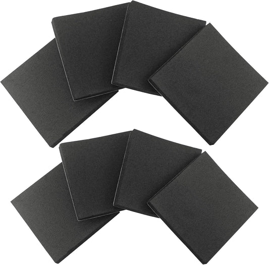 Foam Sheets with Adhesive Backing Foam Padding Neoprene Rubber Mat Closed Cell Sheet Anti-Slip Insulation Rubber Anti Vibration Square Pad (4" x 4" x 1/2", 8 Pcs)