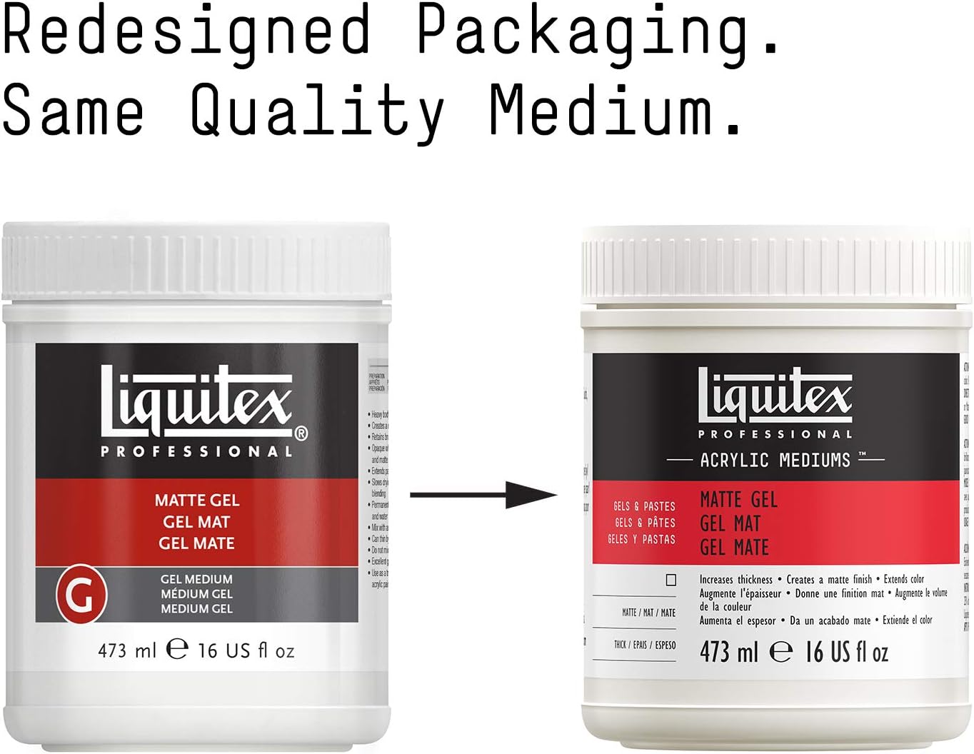 Liquitex Professional Matte Gel Medium, 473ml (16-oz)