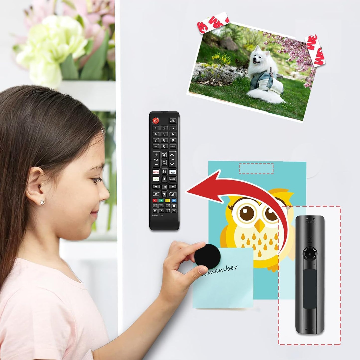 Thaibear Magnetic Strips, Flexible Magnet Strips with Adhesive Backing (8 Pack, 4" x 2") Strong Adhesive Magnetic Tape for DIY, Crafts, Fridge - Sticky Magnet Tape Strip for Wall