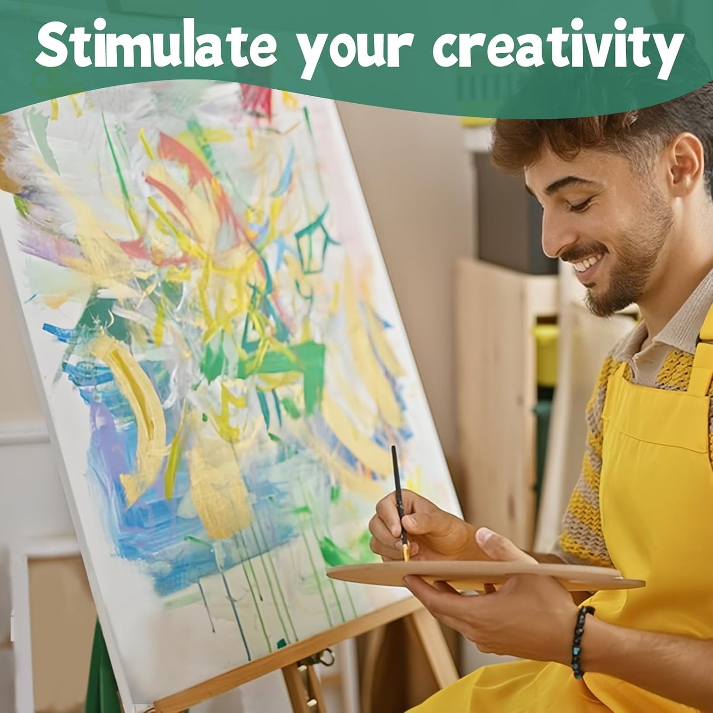 ESRICH 18x24 Inch Stretched Canvas for Painting, 10Pack Large Canvas for Painting, Primed Acid-Free Cotton Blank Canvases, Art Paint Canvases for Oil, Watercolor, Acrylic Paint, Gouache.