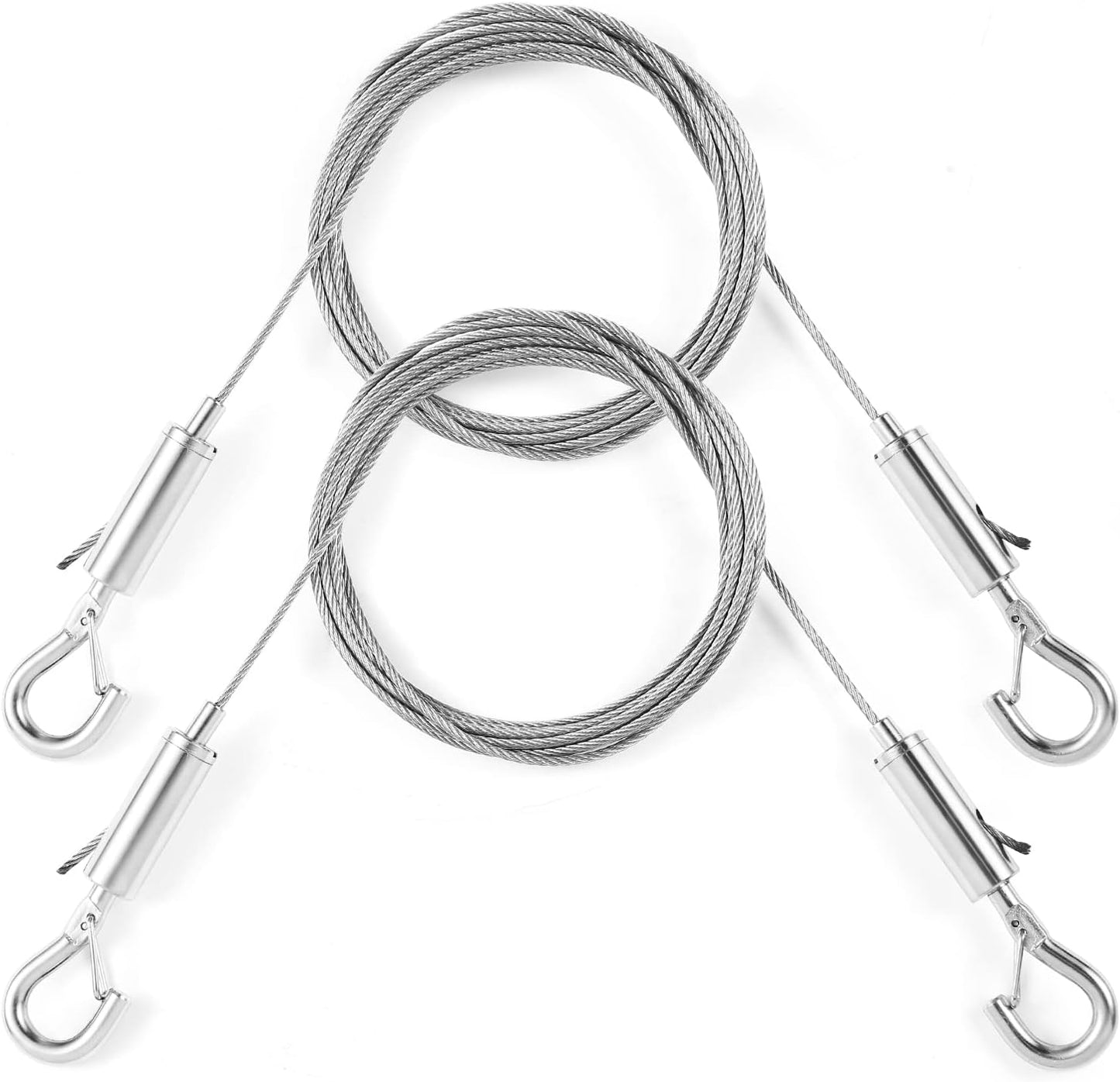 Adjustable Picture Hanging Wire Kit,Heavy Duty Hardware for Hanging Pictures,Paintings,Artwork and Mirrors on Walls,2 Kit,1m x1.5mm Stainless Steel Cables Hanging Rope,Hold Up to 66lbs
