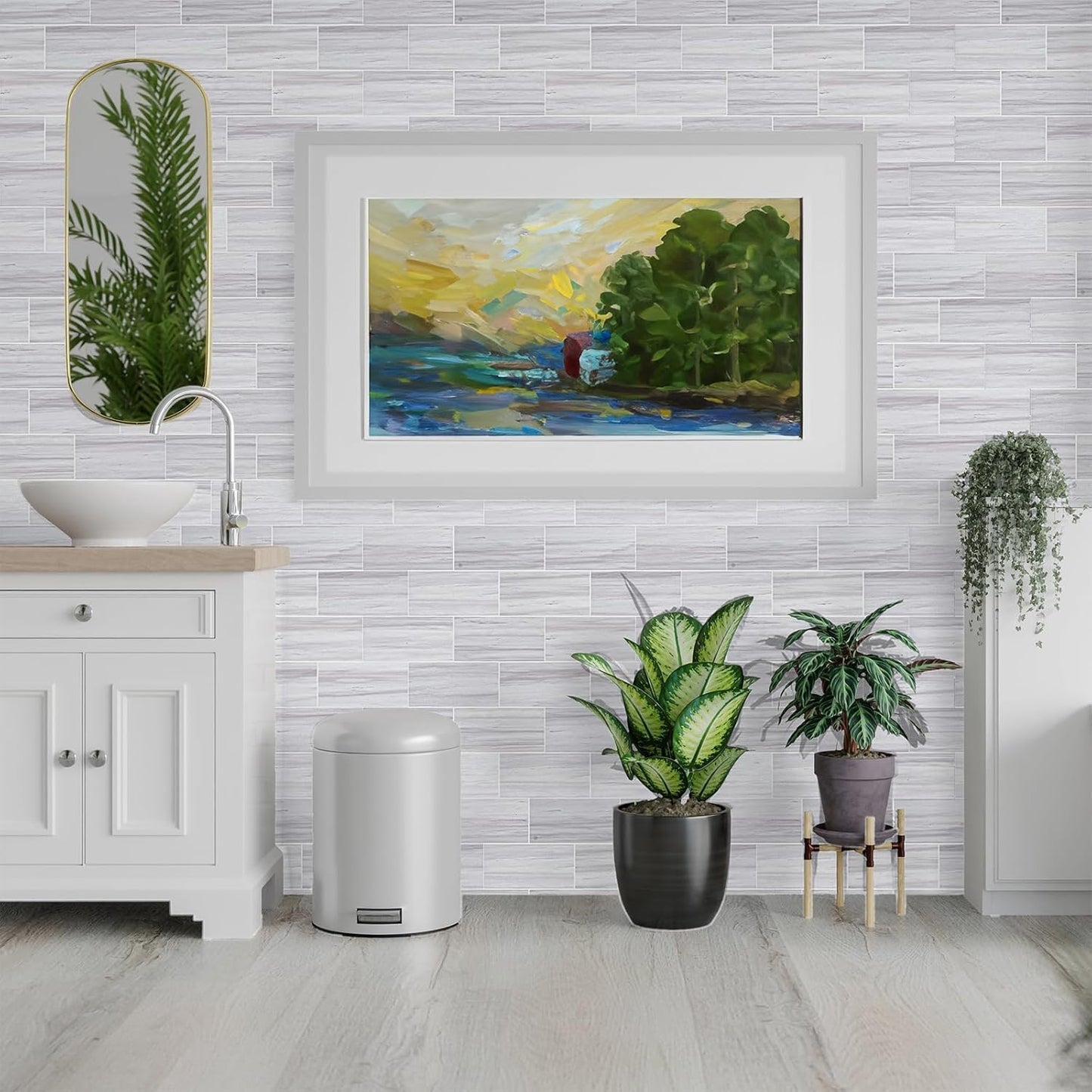 4 Pieces Peel and Stick Backsplash for Kitchen, 3" x 6" PVC Subway Tile 2025 Upgraded Dolomite Star Gray Backsplash Stick on Tile Elevate Kitchen Fireplace RV