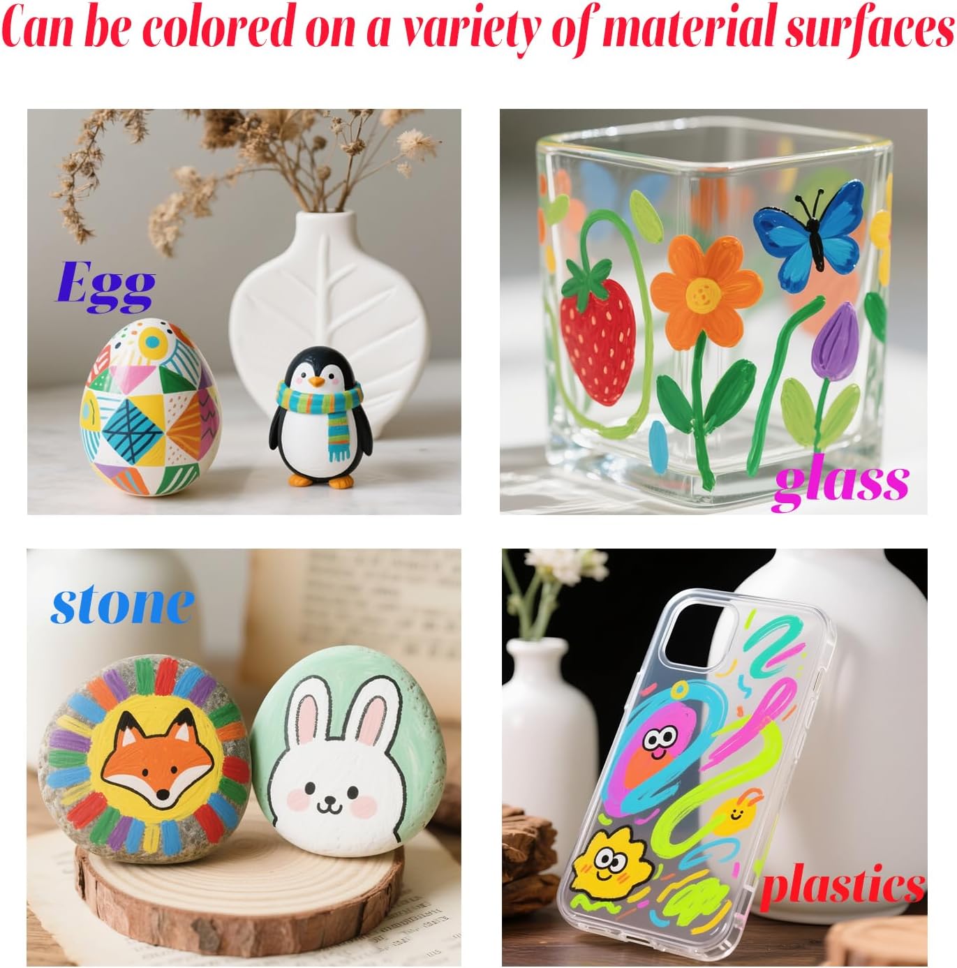 Acrylic Paint Markers Pens, 240 Vivid Colors Acrylic Markers Set,Direct Liquid Type, Stackable Color, Odorless Soft Head，Markers for School，Tooli Art ，Fabric & Creative Crafts (240)